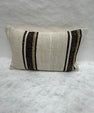 Turkish Hemp Pillow Cushion Natural Beige Black Pillow Cushion Cover 16" x 24" #30102