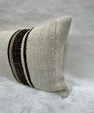 Turkish Hemp Pillow Cushion Natural Beige Black Pillow Cushion Cover 16" x 24" #30102