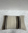Turkish Hemp Pillow Cushion Natural Beige Black Pillow Cushion Cover 16" x 24" #30102