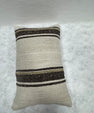 Turkish Hemp Pillow Cushion Natural Beige Black Pillow Cushion Cover 16" x 24" #30102