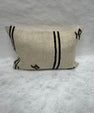 Turkish Hemp Pillow Cushion Natural Beige Black Pillow Cushion Cover 16" x 24" #30067