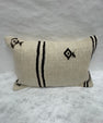Turkish Hemp Pillow Cushion Natural Beige Black Pillow Cushion Cover 16" x 24" #30067