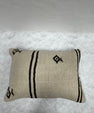 Turkish Hemp Pillow Cushion Natural Beige Black Pillow Cushion Cover 16" x 24" #30067