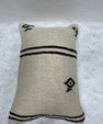 Turkish Hemp Pillow Cushion Natural Beige Black Pillow Cushion Cover 16" x 24" #30067