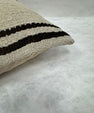 Turkish Hemp Pillow Cushion Natural Beige Black Pillow Cushion Cover 16" x 24" #30067