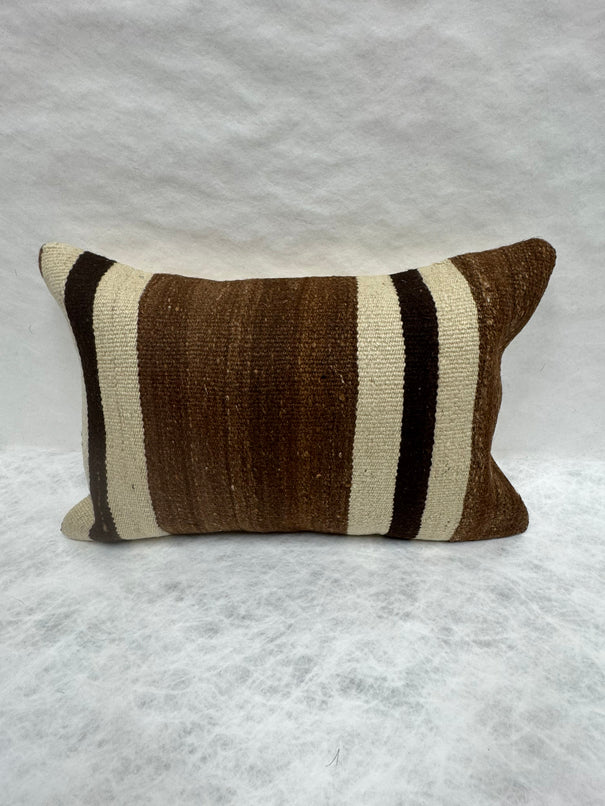 Turkish Hemp Pillow Cushion Natural Beige Brown Pillow Cushion Cover 16" x 24" #30169