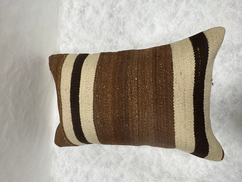 Turkish Hemp Pillow Cushion Natural Beige Brown Pillow Cushion Cover 16" x 24" #30169