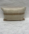 Turkish Hemp Pillow Cushion Natural Beige Rust Pillow Cushion Cover 16" x 24" #30059