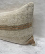 Turkish Hemp Pillow Cushion Natural Beige Rust Pillow Cushion Cover 16" x 24" #30059