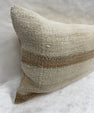 Turkish Hemp Pillow Cushion Natural Beige Rust Pillow Cushion Cover 16" x 24" #30059
