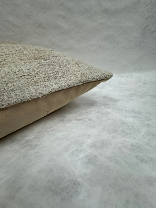 Turkish Hemp Pillow Cushion Natural Beige Rust Pillow Cushion Cover 16" x 24" #30059