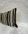Turkish Hemp Pillow Cushion Natural Beige Black Pillow Cushion Cover 16" x 24" #30060