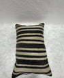 Turkish Hemp Pillow Cushion Natural Beige Black Pillow Cushion Cover 16" x 24" #30060