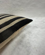 Turkish Hemp Pillow Cushion Natural Beige Black Pillow Cushion Cover 16" x 24" #30060