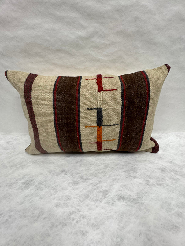 Turkish Hemp Pillow Cushion Natural Beige Brown Pillow Cushion Cover 16" x 24" #30061
