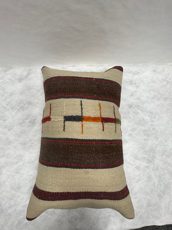 Turkish Hemp Pillow Cushion Natural Beige Brown Pillow Cushion Cover 16" x 24" #30061