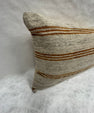 Turkish Hemp Pillow Cushion Natural Beige Rusty Brown Pillow Cushion Cover 16" x 24" #30074