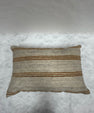 Turkish Hemp Pillow Cushion Natural Beige Rusty Brown Pillow Cushion Cover 16" x 24" #30074
