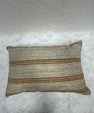 Turkish Hemp Pillow Cushion Natural Beige Rusty Brown Pillow Cushion Cover 16" x 24" #30074