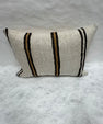 Turkish Hemp Pillow Cushion Natural Beige Black Pillow Cushion Cover 16" x 24" #30075