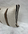 Turkish Hemp Pillow Cushion Natural Beige Black Pillow Cushion Cover 16" x 24" #30075
