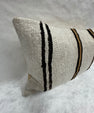 Turkish Hemp Pillow Cushion Natural Beige Black Pillow Cushion Cover 16" x 24" #30075