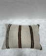 Turkish Hemp Pillow Cushion Natural Beige Black Pillow Cushion Cover 16" x 24" #30075