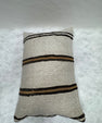 Turkish Hemp Pillow Cushion Natural Beige Black Pillow Cushion Cover 16" x 24" #30075