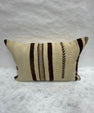 Turkish Hemp Pillow Cushion Natural Beige Dark Brown Pillow Cushion Cover 16" x 24" #30077