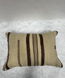 Turkish Hemp Pillow Cushion Natural Beige Dark Brown Pillow Cushion Cover 16" x 24" #30077