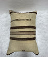 Turkish Hemp Pillow Cushion Natural Beige Dark Brown Pillow Cushion Cover 16" x 24" #30077