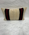 Turkish Hemp Pillow Cushion Natural Black Red Pillow Cushion Cover 16" x 24" #30076