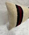 Turkish Hemp Pillow Cushion Natural Black Red Pillow Cushion Cover 16" x 24" #30076