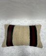 Turkish Hemp Pillow Cushion Natural Black Red Pillow Cushion Cover 16" x 24" #30076