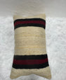 Turkish Hemp Pillow Cushion Natural Black Red Pillow Cushion Cover 16" x 24" #30076
