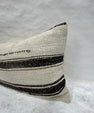 Turkish Hemp Pillow Cushion Natural Beige Black Pillow Cushion Cover 16" x 24" #30210
