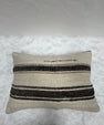 Turkish Hemp Pillow Cushion Natural Beige Black Pillow Cushion Cover 16" x 24" #30210