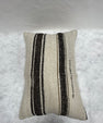 Turkish Hemp Pillow Cushion Natural Beige Black Pillow Cushion Cover 16" x 24" #30210