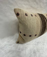 Turkish Hemp Pillow Cushion Natural Beige Dark Brown Pillow Cushion Cover 16" x 24" #30063