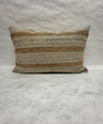 Turkish Hemp Pillow Cushion Natural Beige Rusty Brown Pillow Cushion Cover 16" x 24" #30089