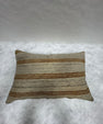Turkish Hemp Pillow Cushion Natural Beige Rusty Brown Pillow Cushion Cover 16" x 24" #30089