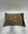 Turkish Hemp Pillow Cushion Natural Brown Green Pillow Cushion Cover 16" x 24" #30072
