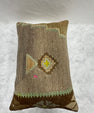 Turkish Hemp Pillow Cushion Natural Brown Green Pillow Cushion Cover 16" x 24" #30072