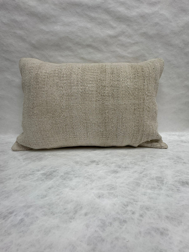 Turkish Hemp Pillow Cushion Natural Beige Pillow Cushion Cover 16" x 24" #30057
