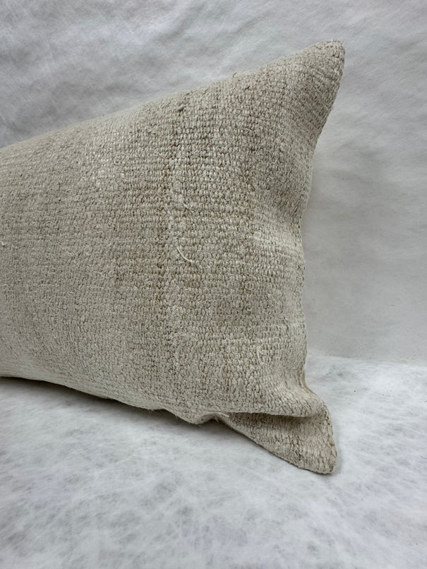 Turkish Hemp Pillow Cushion Natural Beige Pillow Cushion Cover 16" x 24" #30057