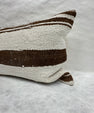 Turkish Hemp Pillow Cushion Natural Ivory Brown Pillow Cushion Cover 16" x 24" #30078