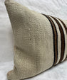 Turkish Hemp Pillow Cushion Natural Beige Brown Pillow Cushion Cover 16" x 24" #30156