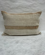 Turkish Hemp Pillow Cushion Natural Beige Rusty Brown Pillow Cushion Cover 16" x 24" #30157
