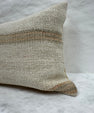 Turkish Hemp Pillow Cushion Natural Beige Rusty Brown Pillow Cushion Cover 16" x 24" #30157