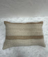 Turkish Hemp Pillow Cushion Natural Beige Rusty Brown Pillow Cushion Cover 16" x 24" #30157